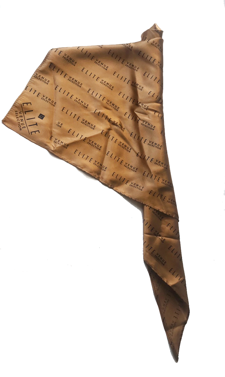 Elite Gold Scarf with Black Logo - Image 2