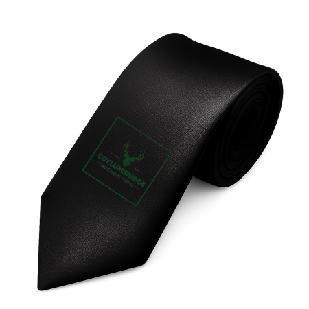 Coylumbridge Tie - Black with green logo
